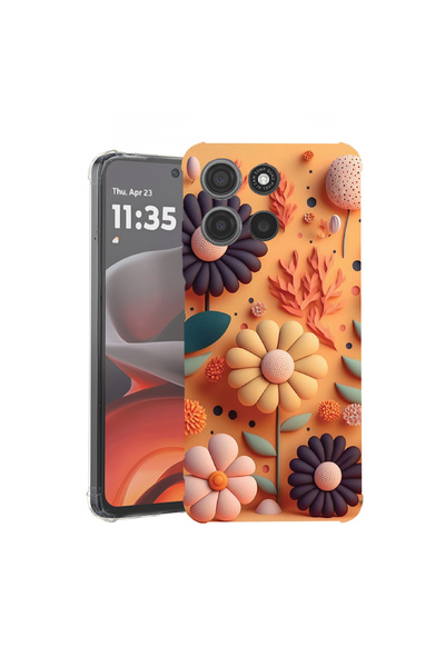 bestcase Carcasă spate antișoc pentru Motorola Moto G75, Happy Flowers, 1946016 AS 1149