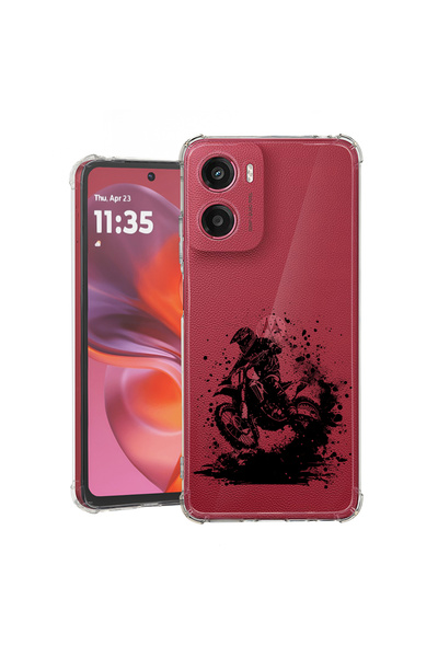 bestcase Carcasă spate antișoc pentru Motorola Moto E15, MotoCross, 1988242 A...