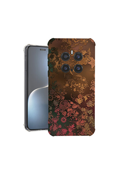 bestcase Carcasă spate antișoc pentru Honor Magic7 Pro, pene aurii, 1926356 A...