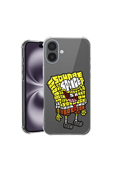 bestcase Carcasă spate antișoc pentru Apple iPhone 16 Plus, Calligraphy Spong...