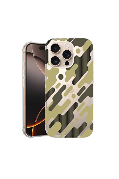 bestcase Αντικραδασμική θήκη πλάτης για Apple iPhone 16 Pro Max, πράσινο καμο...