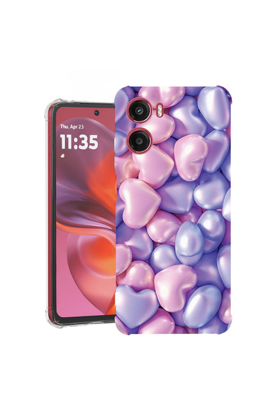 bestcase Αντικραδασμική θήκη πίσω μέρους για Motorola Moto E15, χρωματιστές κ...