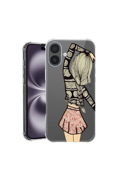 bestcase Αντικραδασμική θήκη πλάτης για Apple iPhone 16 Plus, Girl Friend, AS...