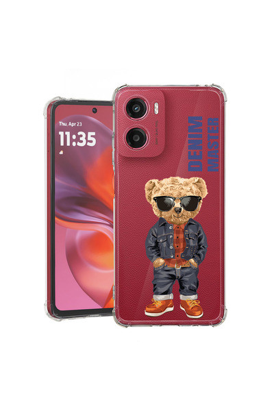 bestcase Carcasă spate antișoc pentru Motorola Moto G05, Denim Master - Teddy...