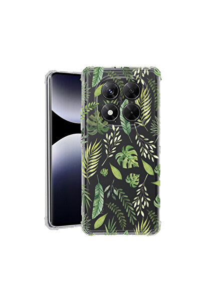 bestcase Carcasă spate antișoc pentru Xiaomi Redmi Note 14 Pro 5G, frunze ver...