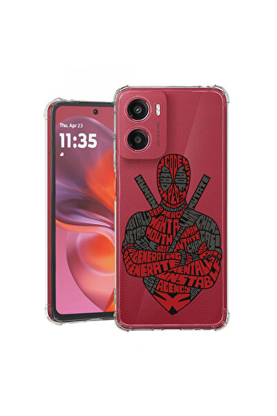 bestcase Carcasă spate antișoc pentru Motorola Moto E15, Calligraphy Dead Red, 1988242 AS 1520