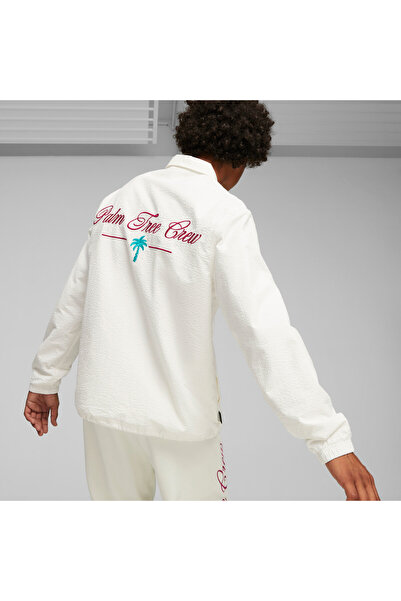 Puma Mens x PALM TREE CREW Coach Jacket - White