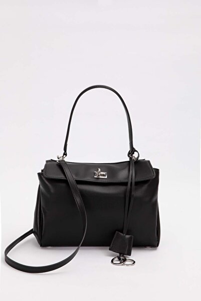 Levidor Чорна сумка через плече з аксесуарами для закриття на замок