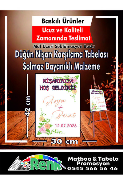 DÜĞÜN NİŞAN KINA KARŞILAMA TABELASI