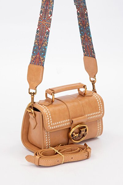 Levidor Brown Speckled Detail Shoulder Bag