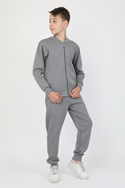 Fagis طقم بدلة رياضية للأولاد بياقة جامعية وجيوب