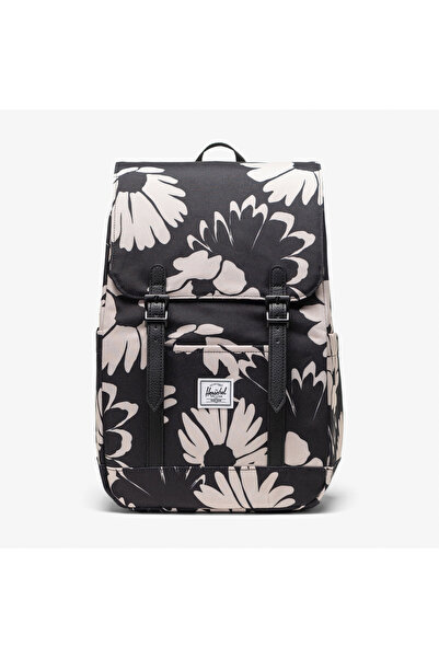 herschel Retreat Flowers Unisex Black Backpack