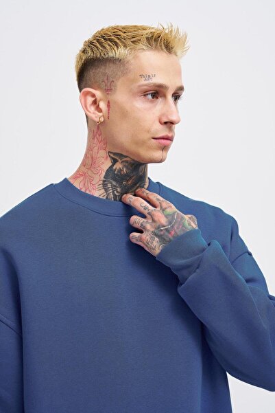 Machinist Мъжка суитшърт Oversize Basic Sabah Mavi