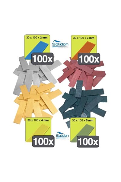 SOLIDON Set 400 pcs, Premium Plastic Blades, 30mm x 100mm, SOLIDON, spacers, glass supports, laminate parque