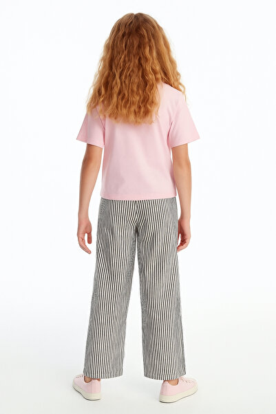 AHENGİM Girl's Basic Fabric Waterway Seasonal Single Bottom Ak2515-1