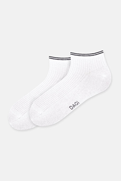 Eros Мъжки памучни чорапи с релефна текстура, 2 чифта, в бяло-сиво меланж