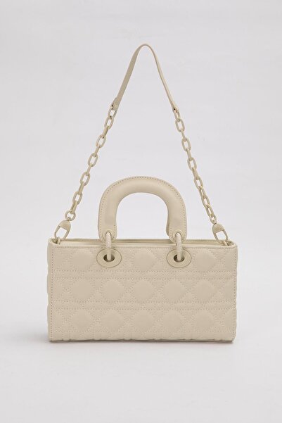 Levidor Τσάντα ώμου με αλυσίδα με λογότυπο Krem