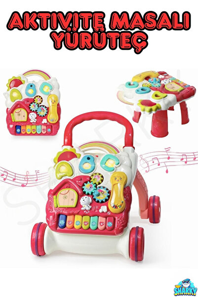 Genel Markalar Piyanolu Sesli Işıklı 4 Farklı Modlu Yürümeye Yardımcı Aktivit...