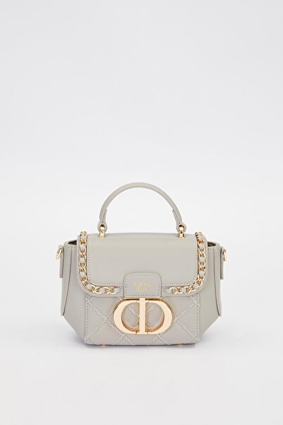 Levidor Сірий прямокутний металевий замок для сумки через плече