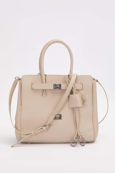 Levidor KREM Halka Aksesuar Detaylı Omuz Çantası