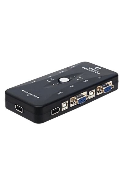 Powermaster PM-15166 مفتاح VGA KVM ذو 4 قنوات (إدارة 4 أجهزة كمبيوتر من مصدر ...