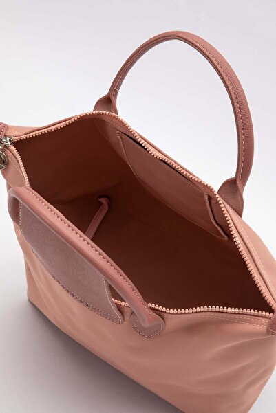 Levidor Pembe Deri Kapak Aksesuarlı Omuz Çantası
