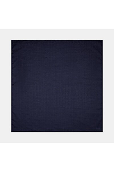 Vakko Памучен копринен шал с монограм 41301-тъмно син