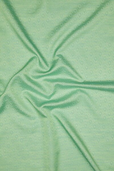 Vakko Cotton Silk Monogram Shawl 41302-Light Green