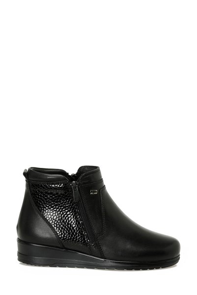 Polaris 105654.Z5Pr Black Women's Wedge Heel Boots