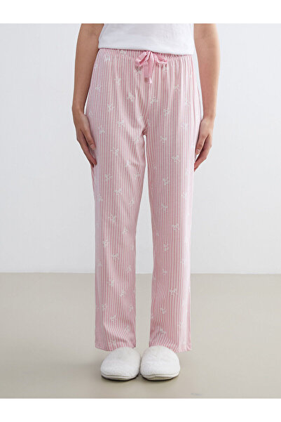 LC Waikiki LCW DREAM YENİ SEZON Beli Lastikli Fiyonk Desenli Kadın Pijama Altı