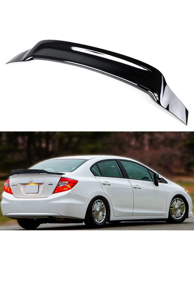 Harphour Honda Civic Fb7 Uyumlu JDM Spoiler Parlak Siyah Boyalı İthal ABS Pla...