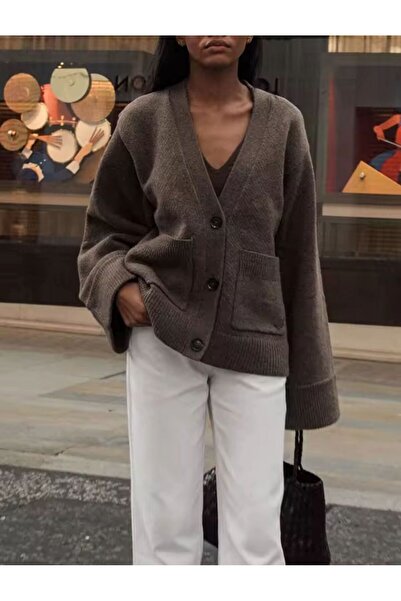 banessa Cardigan vintage pentru femei cu buzunare groase