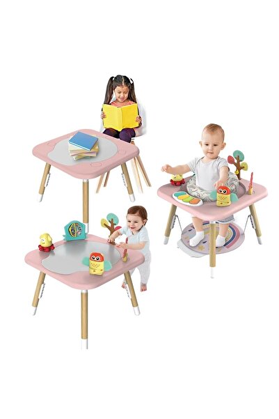 WePro Store Baby Jumper 4 in1, Activity Center, Adjustable Height, 360 Seat, Sounds, Lights, Pink