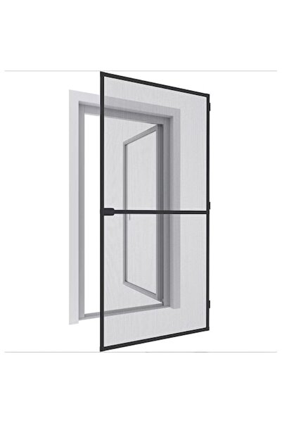 SOLIDON Plasă de ușă anti-insecte, 90x200 cm, cu balamale, gri antracit, semi...