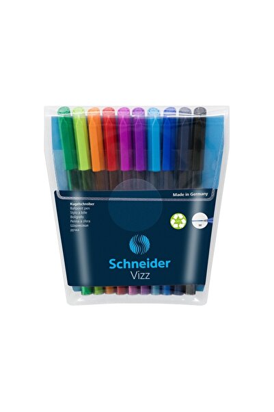 SCHNEIDER Set pixuri Vizz SCHNEIDER, tehnologie Gelco, varf M, 10 buc, Multic...