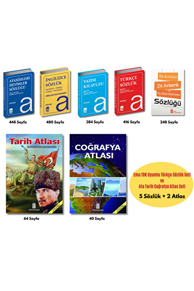 Ema Kitap Ema Orta ve Lise Sözlük ve Ata Atlas Seti