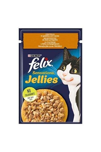 FELIX Sensations Taze Jöle İçerisinde Tavuklu Yetişkin Yaş Kedi Maması 1 Adet...