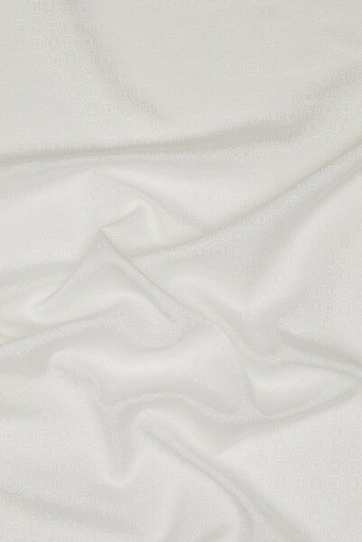 Vakko Cotton Silk Monogram Shawl 41302-White