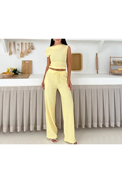 SUYA US WEAR Wrapped Fabric Trousers-Blues Double Suit