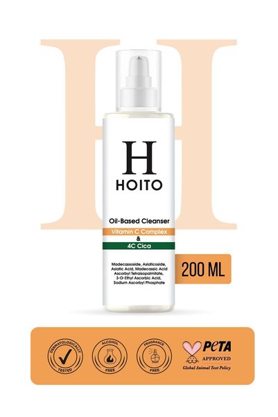 Hoito Oil Based Cleanser - Vitamin C Complex & 4C Cica Aydınlatıcı & Yatıştırıcı Yağ Bazlı Temizleyici (200 ml)