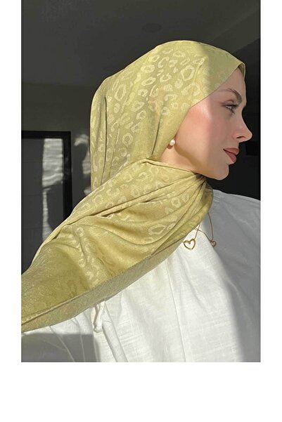VALORSCARF Leopar Desen Şal Saman Sarısı