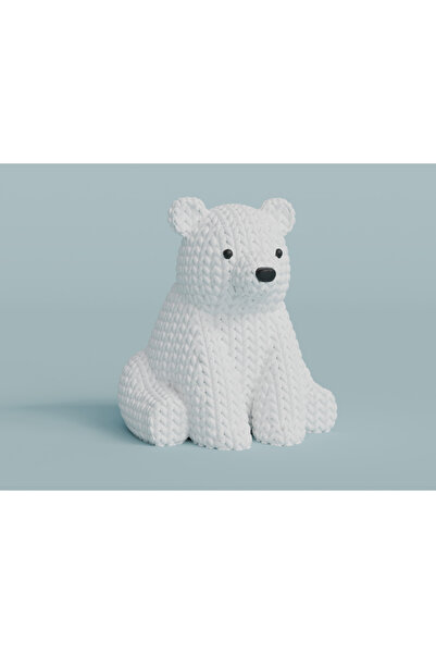 3DONE MODELS Figurină urs polar croșetată 3D – Model decorativ, imprimată 3D,...