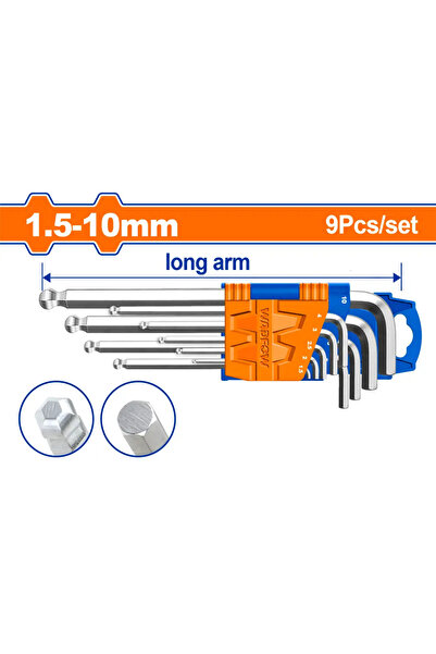 WADFOW طقم مفاتيح ألنكي سداسي قصير 9 قطع – WHK2291