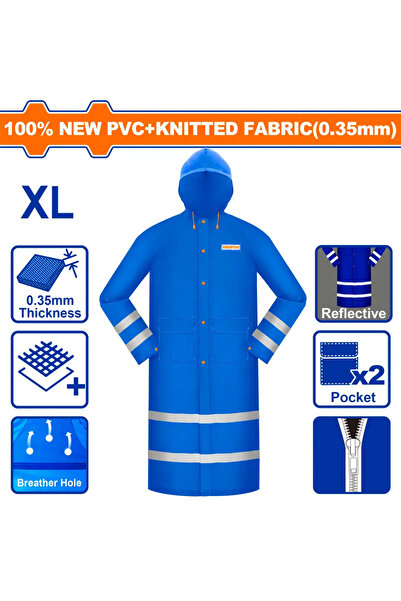 WADFOW سترة مطرية بخطوط تحذيرية مقاس XL – WRC40XL