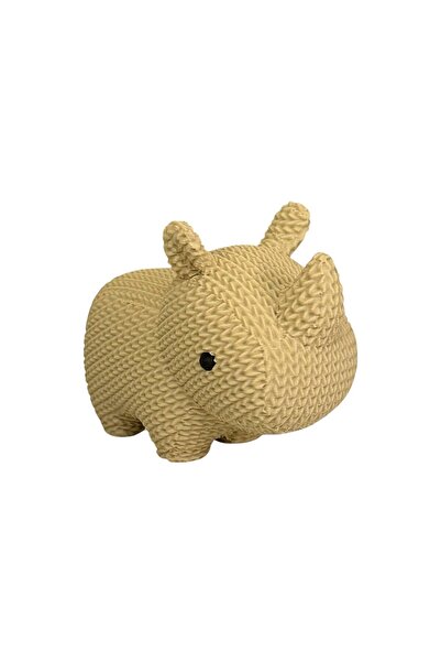 3DONE MODELS Figurină rinocer croșetată 3D 1 – Model decorativ, imprimată 3D, Colecția Unicat