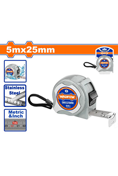 WADFOW متر شريط ستانلس ضد الماء 5م × 25مم — WMT5452