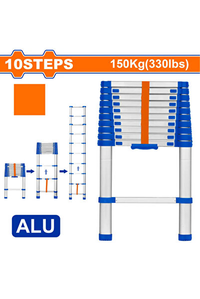WADFOW سلم ألومنيوم تلسكوبي 10 درجات — WLD5H10