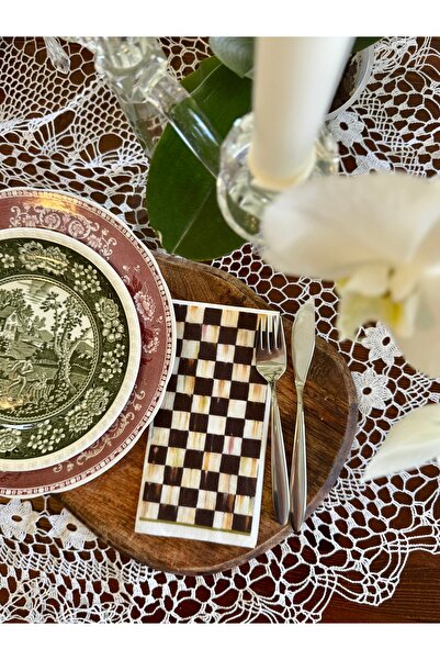 Antique Dream Mackenzie Courtly Check Garson Katlama Sunum Peçetesi 16lı