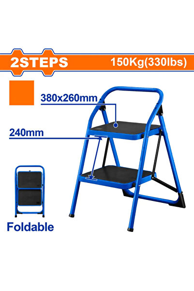 WADFOW سلم حديد درجتين (150 كجم) — WLD1A02