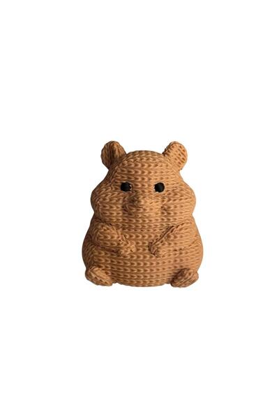 3DONE MODELS 3D Crocheted Hamster Figurine – Decorative Model, 3D Printed, Unicat Collection